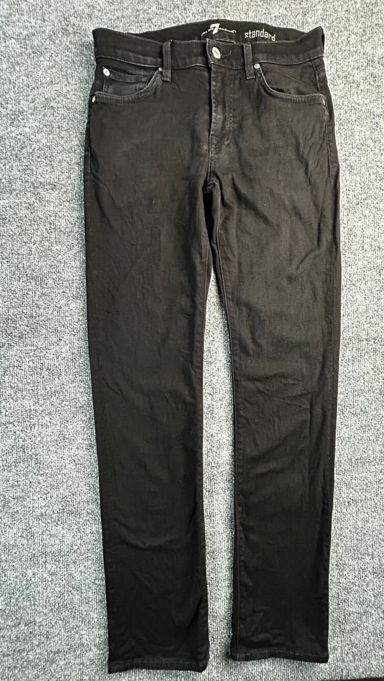 7 For All Mankind Women's Size 10 Black Stretch Jeans Standard Fit
